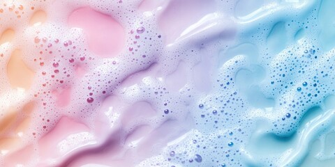 Aufkleber - Abstract pastel marble like background with bubbles and foam texture