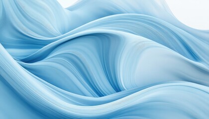 Wall Mural - Light blue abstract digital background featuring creative curved lines Illustration