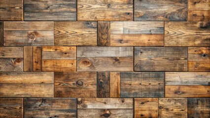 Wall Mural - Weathered Rustic Wooden Floor Tile Texture Background for Design Projects