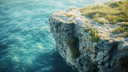 Poster - Stunning View of a Cliff Overlooking the Ocean