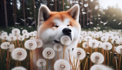 Wall Mural - Akita Inu - Shiba