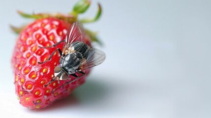 Canvas Print - Fly on Strawberry