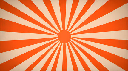 Abstract orange sun rays and sunburst backdrop background. seamless retro vintage burst sunrise vector wallpaper design.