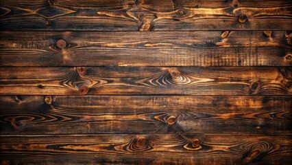 Wall Mural - Dark Brown Burnt Old Wood Texture Boards Background for Design Projects