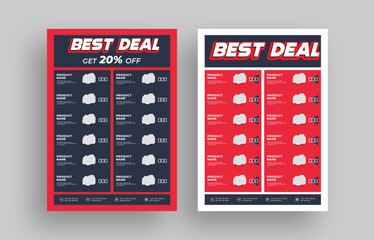 Wall Mural - Supermarket product sale catalog flyer, Multipurpose advertising flyer or poster template, Grocery store catalogue flyer