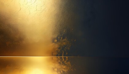 Wall Mural - Elegant gradient gold texture with reflective light, perfect for background and wallpaper designs