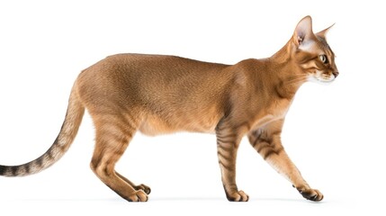 Canvas Print - A Walking Abyssinian Cat