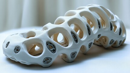 Poster - A 3D-printed organic structure with hollow sections.