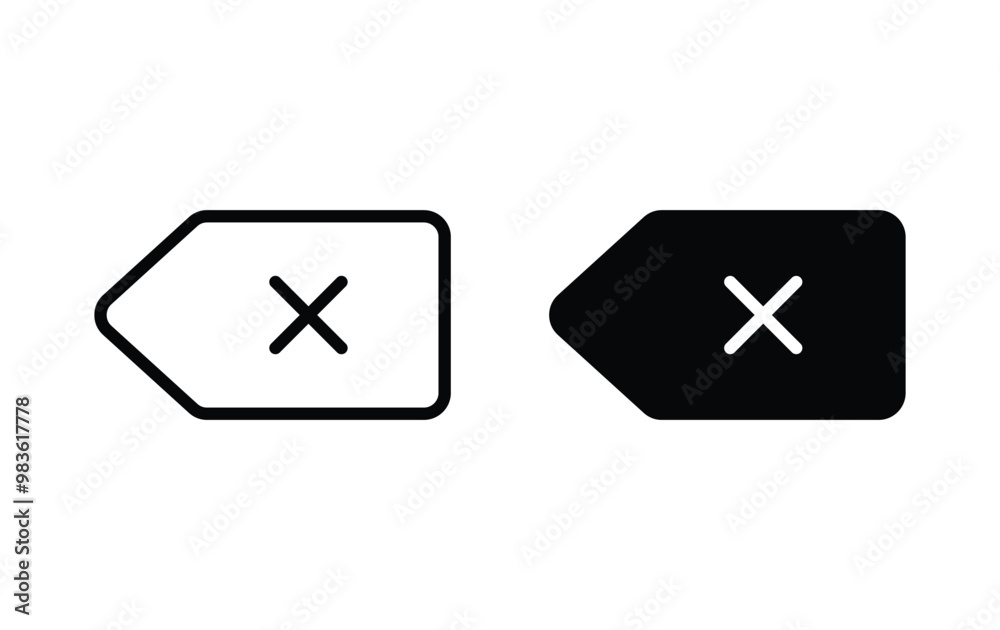 Editable delete, backspace vector icon Stock Vector | Adobe Stock