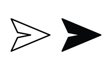 Poster - Send message icon, Paper Plane sign vector 