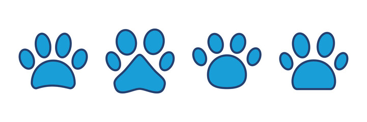 Wall Mural - Paw icon vector. paw print icon vector. dog or cat paw