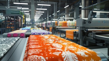 Wall Mural - Industrial Textile Printing Facility