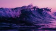 © Zidan - surreal sea view with rolling purple blue waves. Ai generated image