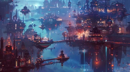 Poster - Floating Cityscape