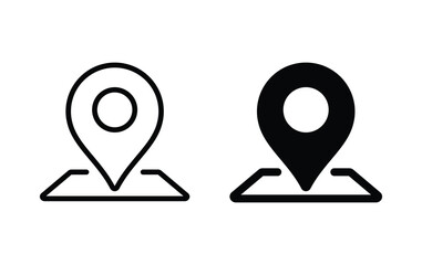 Poster - pin maps icon, location sign vector