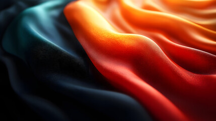 Poster - Abstract background with vibrant colors in a soft and flowing fabric texture.