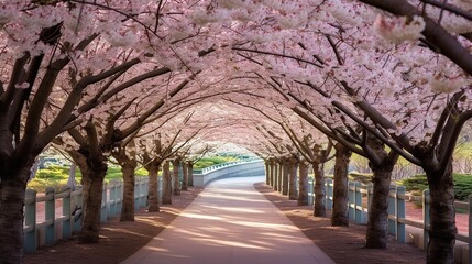 Poster - Pink Blossom Pathway