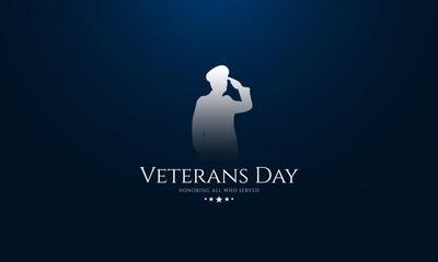 Wall Mural - Happy Veterans Day United States of America background vector illustration