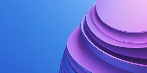 Fototapete - Abstract purple background with curved lines, minimalistic design, simple shapes, and a gradient