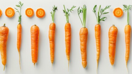 Wall Mural - Carrots in a Row