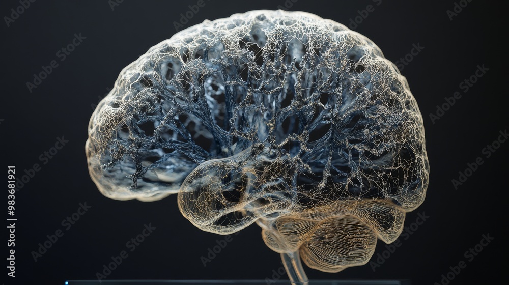 Visualize the intricate complexities of the human brain, highlighting ...