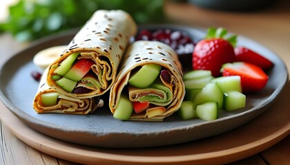 Nourishing on-the-go wrap bursting with protein and fiber for a satisfying, healthy snack