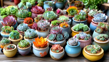 Transform your space with the vibrant charm of diverse indoor succulents showcasing natures beauty