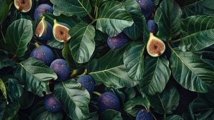 Canvas Print - Figs and Leaves