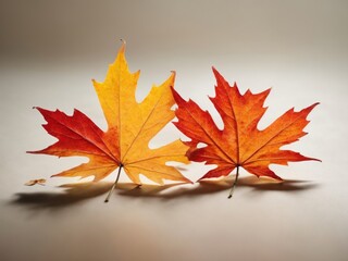 Poster - autumn season concept, 3 maple leaf background