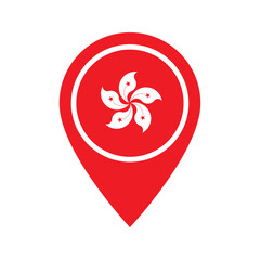 Sticker - Hong Kong flag location icon