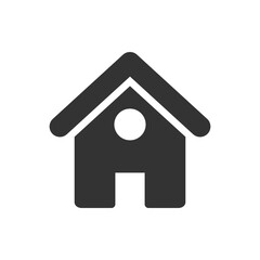 Poster - Black and White Home Icon Illustration. black and white illustration of a home icon, representing housing, real estate, and home design. Perfect for web design and graphic projects.