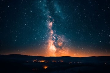 Sky with the Milky Way galaxy.