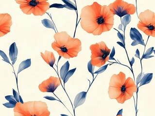 Poster - Pattern of Lechenaultia on soft cream pastel background, viewed from above.