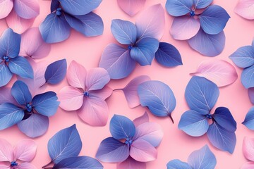 Poster - Heliotrope pattern on light rose pastel background, top down view is a beautiful sight to behold.