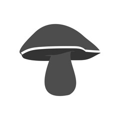 Poster - Minimalist Black Mushroom Icon with Simple Design. a minimalist black mushroom icon featuring a simple design. Perfect for digital graphics, nature-themed projects, or app icons.