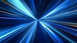 © Kdhtdg - Abstract blue light speed lines background with a blur effect, a futuristic technology concept