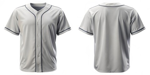 Blank baseball jersey front and back design for customization , sports, apparel, garment, clothing, blank, template, uniform