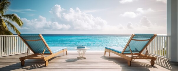 Canvas Print - Relaxing Beachfront View