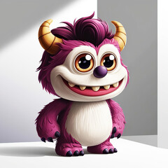 Wall Mural - Colorful cute monster cartoon character