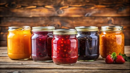 Homemade jars of jam , preserves, fruit spread, canning, homemade, food photography, delicious, glass jar, sweet