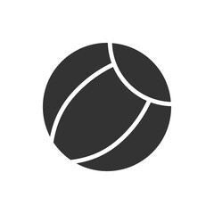 Poster - Minimalist Black and White Basketball Icon Design. black and white basketball icon, perfect for sports-themed graphics or app interfaces. The minimalist design conveys athletic themes effectively.