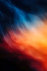 Wall Mural - Blue orange and black gradient background blurred