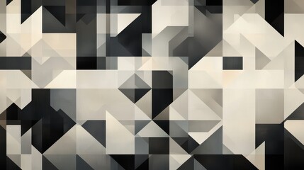 Wall Mural - Beautiful Geometric Gray Patterns. Modern geometric shapes in different shades of gray.