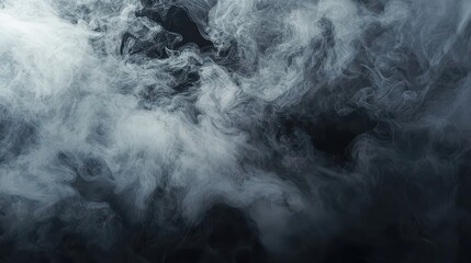 Wall Mural - gray abstract smoke wallpaper. swirling, soft gray smoke against a dark gray background.