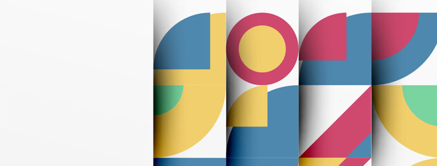 Aufkleber - Modern geometrical abstract background - circles. Business or technology presentation design