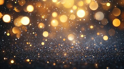 silver and golden christmas particles and sprinkles for a holiday celebration like christmas or new 