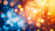 © Emongrapic - Photo Blur glow overlay. Lens flare filter. Bokeh sunlight glare leak. Retro illumination effect. Defocused orange blue white light abstract background