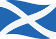 © cool vp - Waving Scotland flag icon isolated on white background . Wavy Scotland flag . Vector illustration