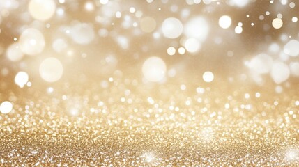 Poster - Gold glitter texture with white sparkles, creating a radiant, festive background for elegant holiday or event designs.
