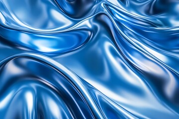 Shiny Blue Silk Fabric Texture Background